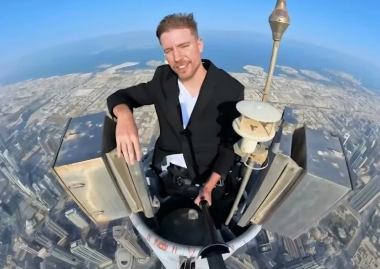 MrBeast Becomes the 8th Person Ever to Climb to the Top of Burj Khalifa