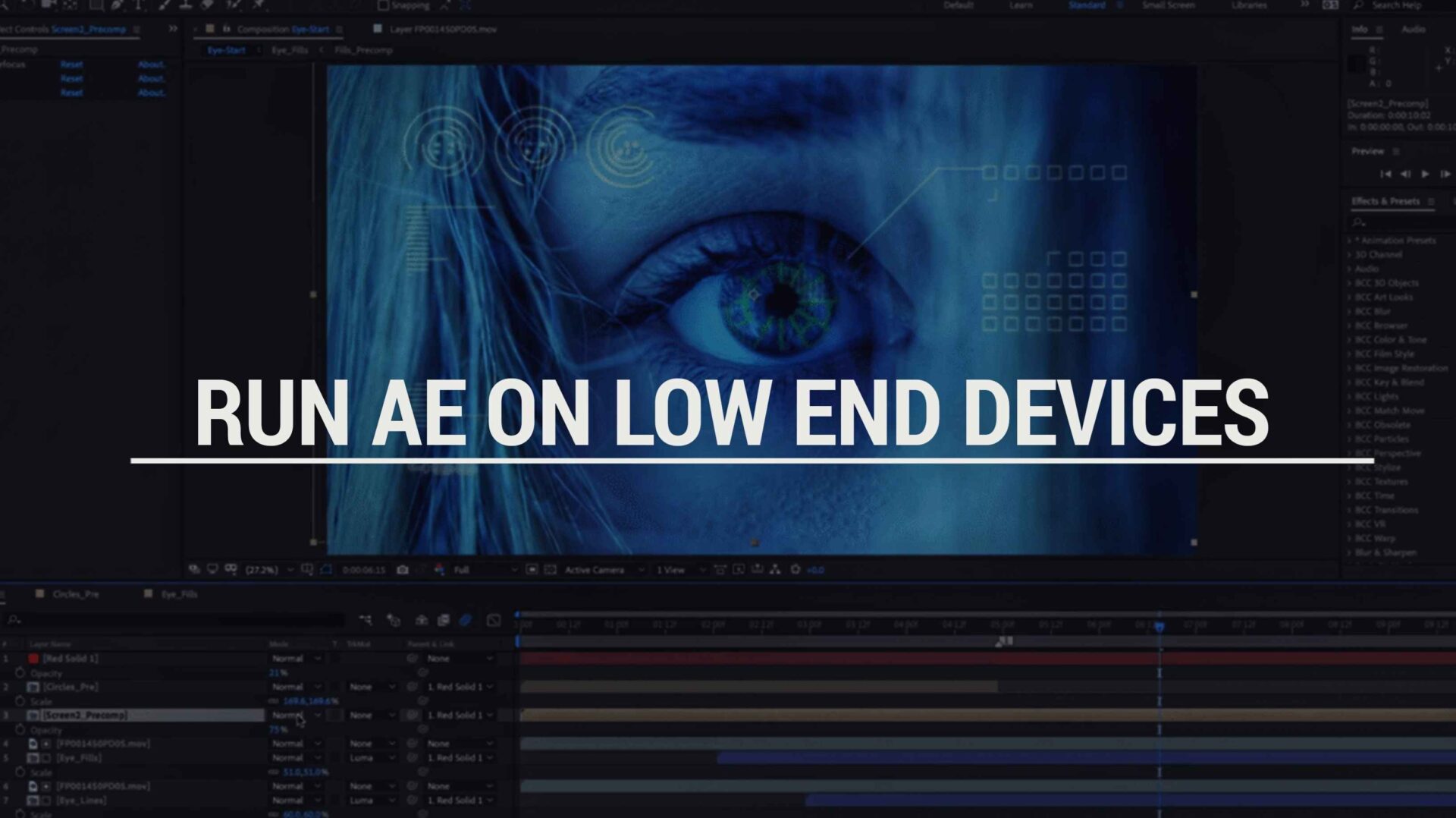 Run After Effects Low End Devices Firethering