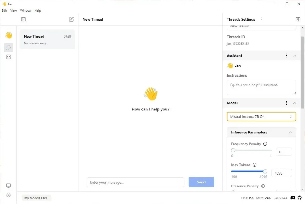 Jan ai chat desktop app 