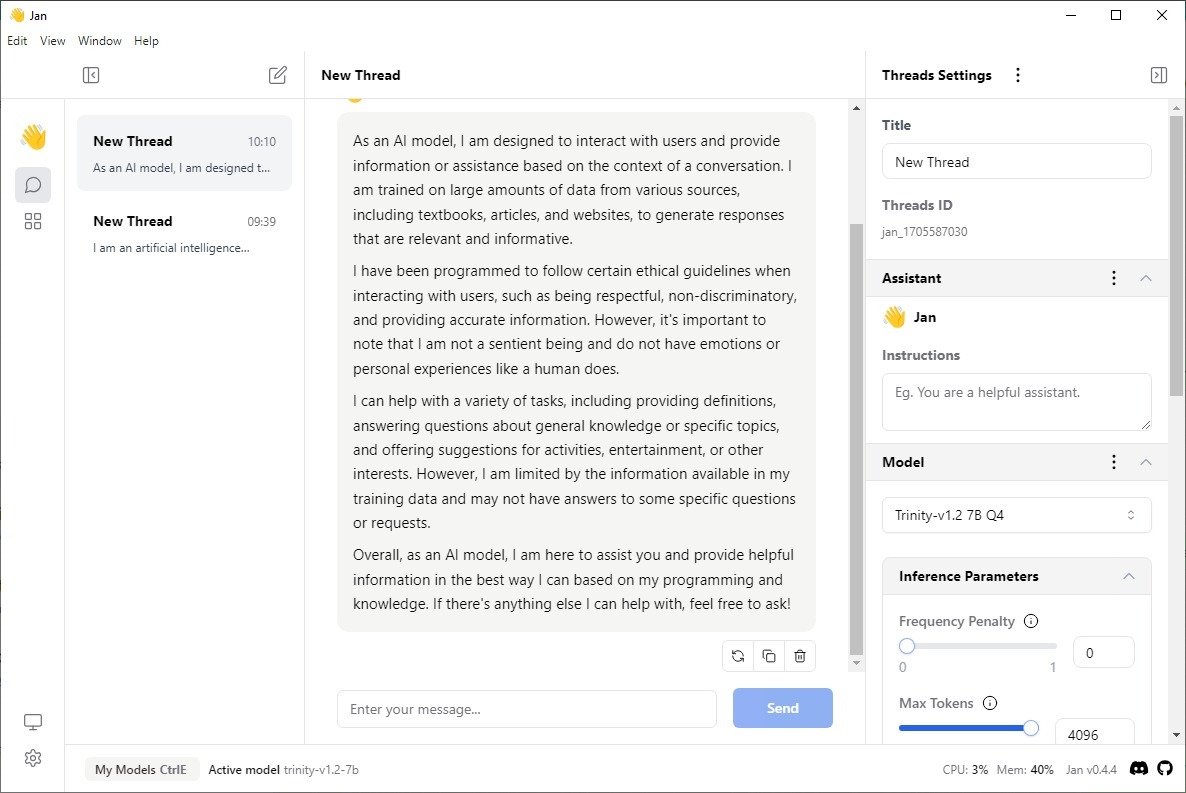 Jan AI: Open Source Chatgpt Alternative