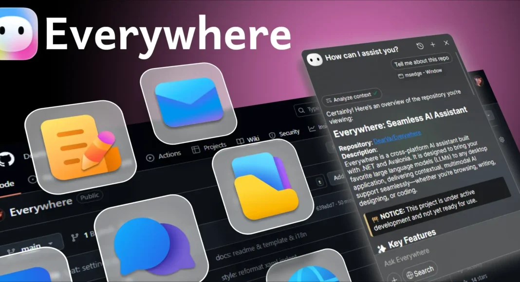 Everywhere AI assistant download for windows macOS and linux