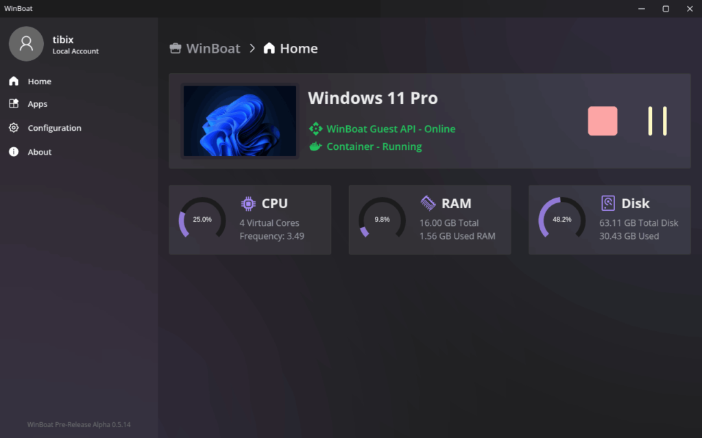 Winboat Run Windows apps on linux