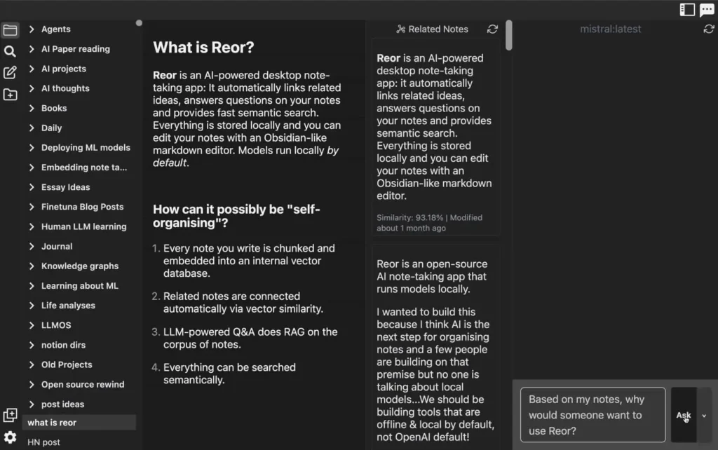 Download Reor For PC