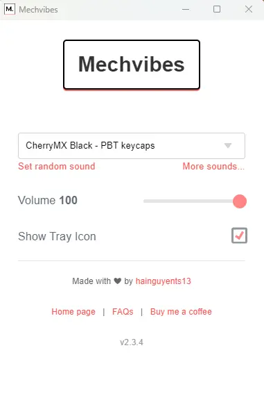 mechvibes keyboard Sound Simulator