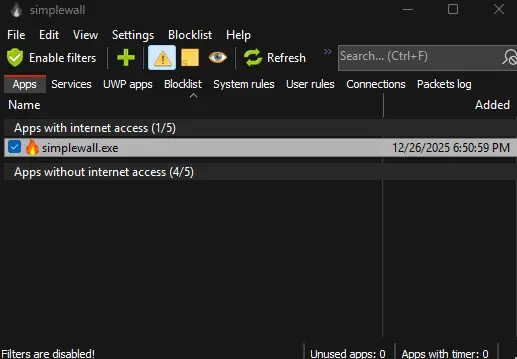 Simplewall – Lightweight Open-Source Firewall Control for Windows