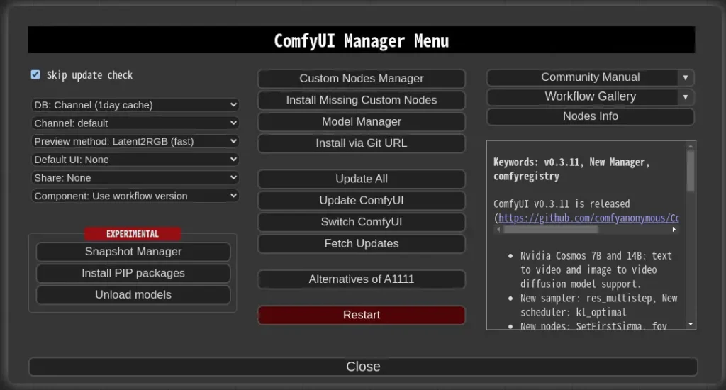 ComfyUI Manager