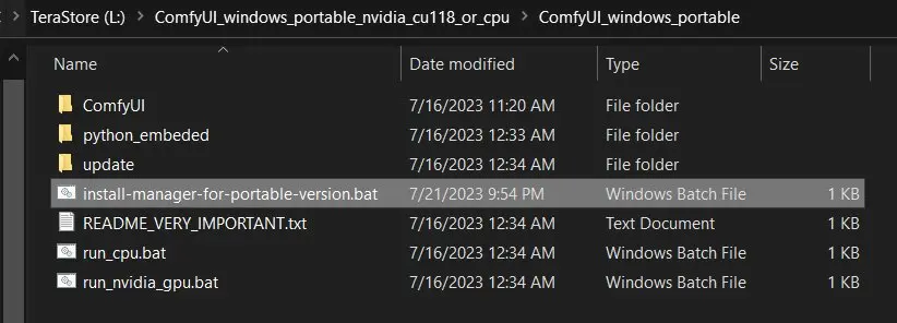 comfyui manager installation