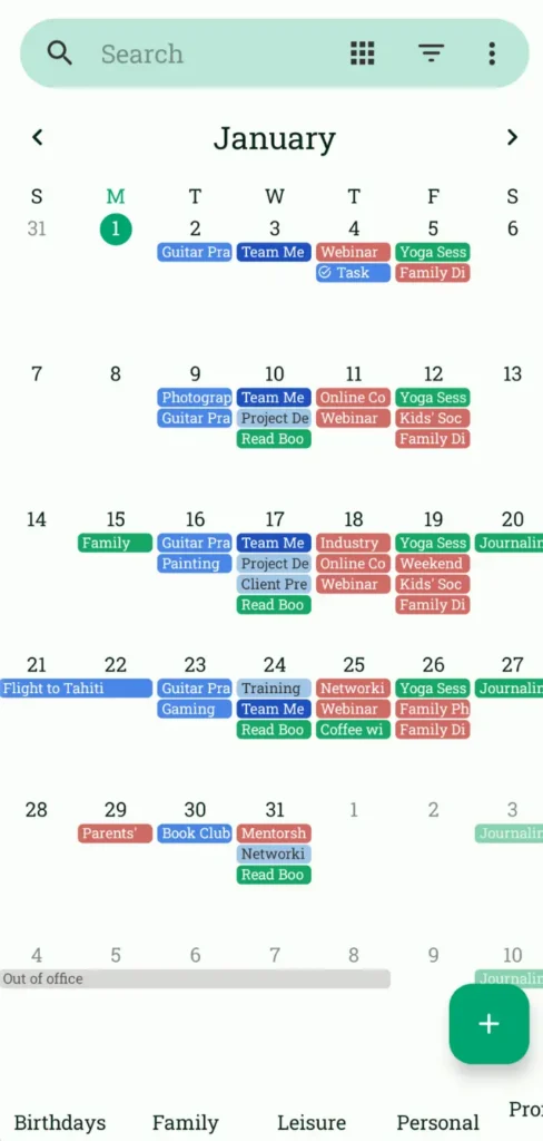 Calendar App for android