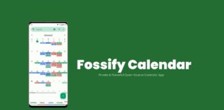 fossify calendar app for android