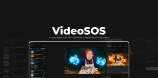 VideoSOS AI Video Editor which supports 100 plus ai models