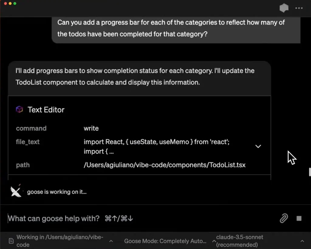 Goose Local AI Coding Agent