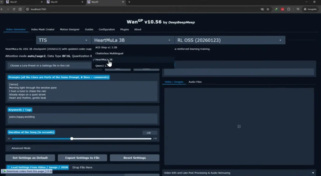 HeartMuLA music generator install