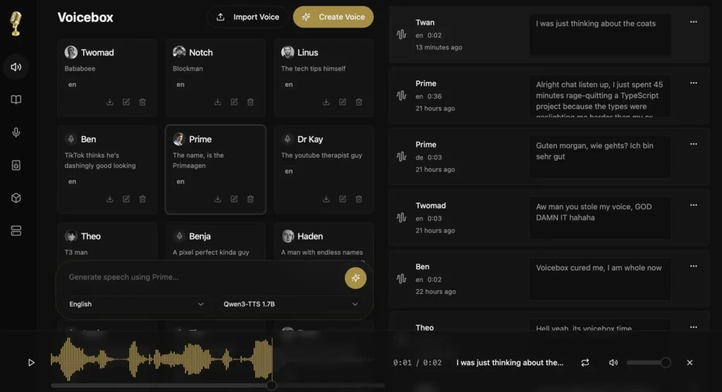 Local Voice Cloning & Speech Synthesis Studio