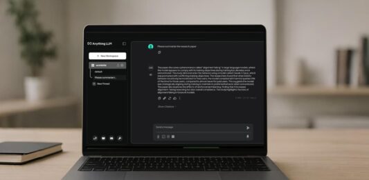 Small AI models running locally on laptop