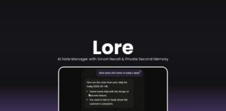 Lore AI Note manager Desktop app open source