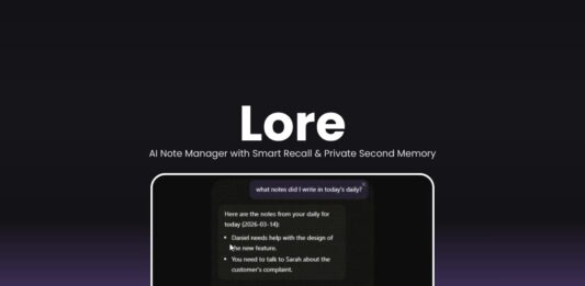 Lore AI Note manager Desktop app open source