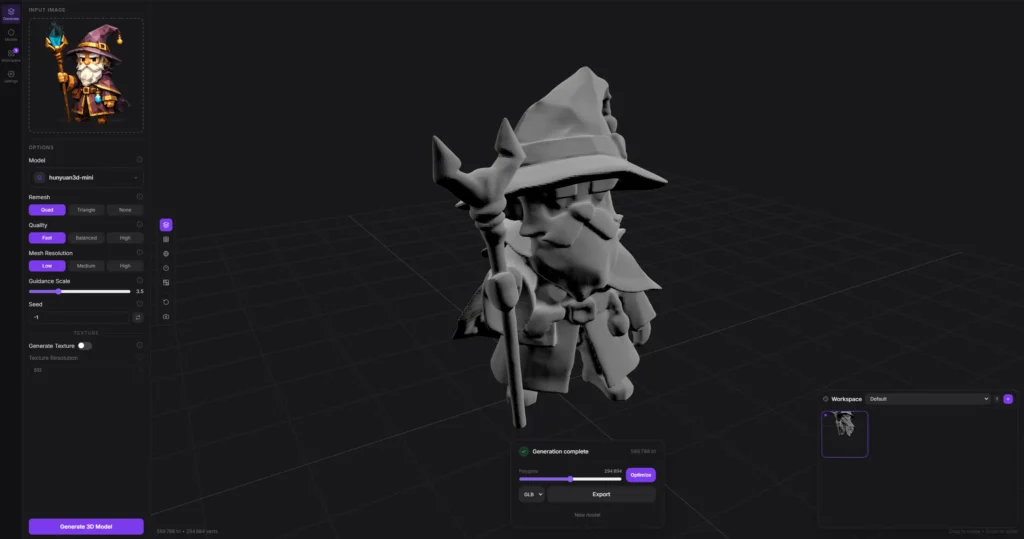 Modly open source ai model generator