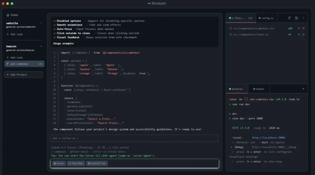 Emdash AI Desktop app
