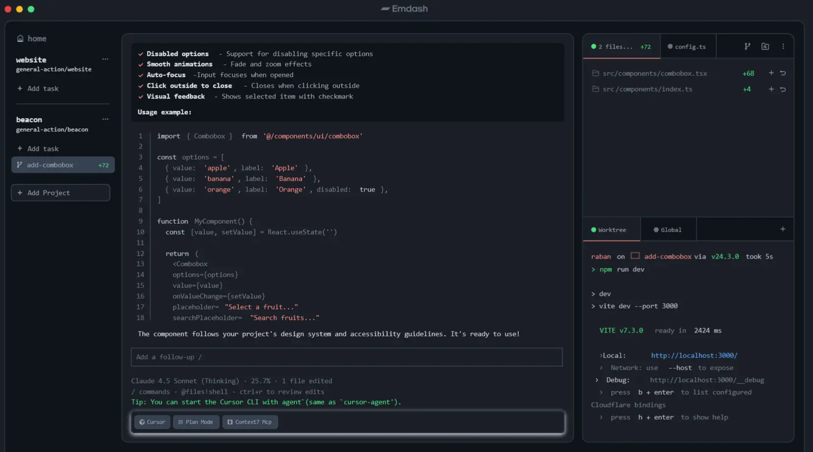 Emdash AI Desktop app