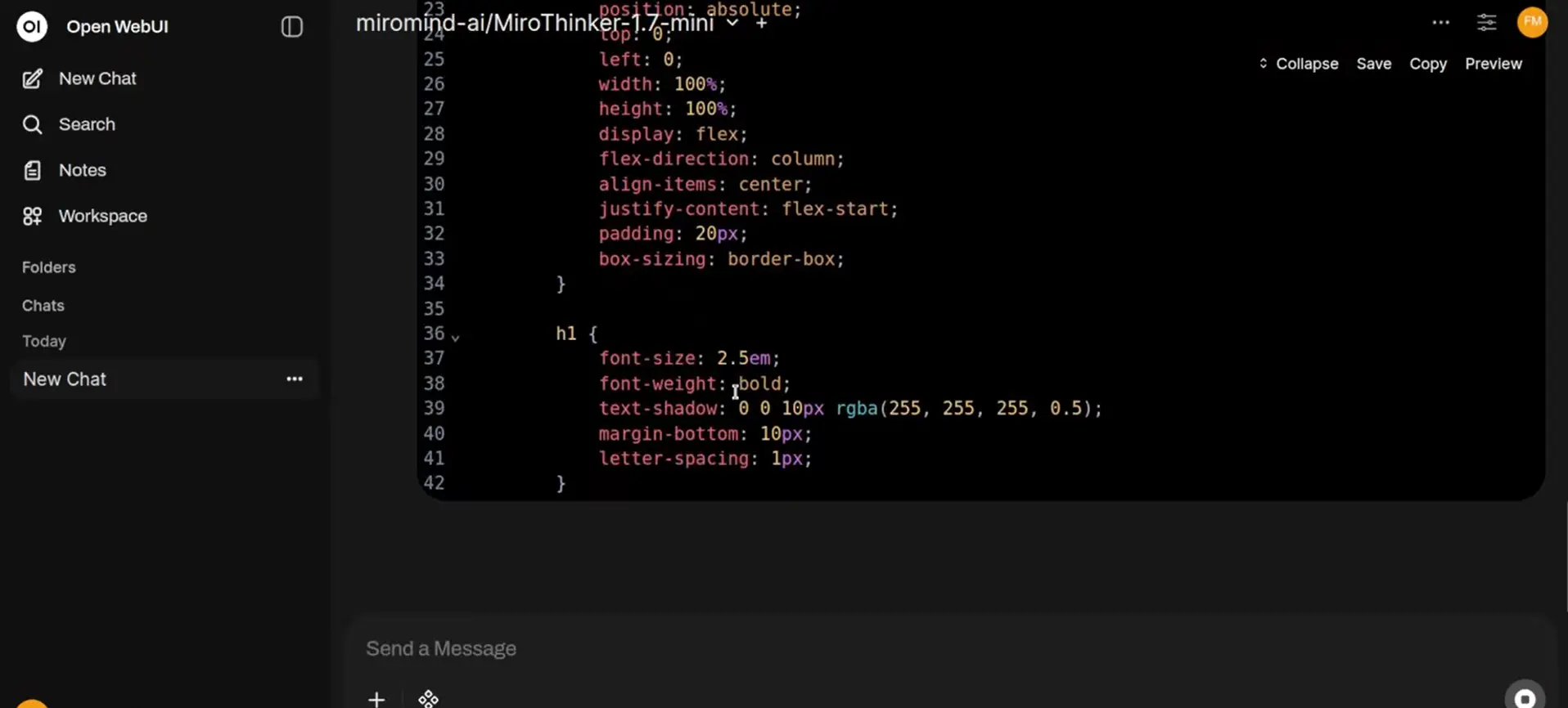 MiroThinker 1.7 In OpenWebUI