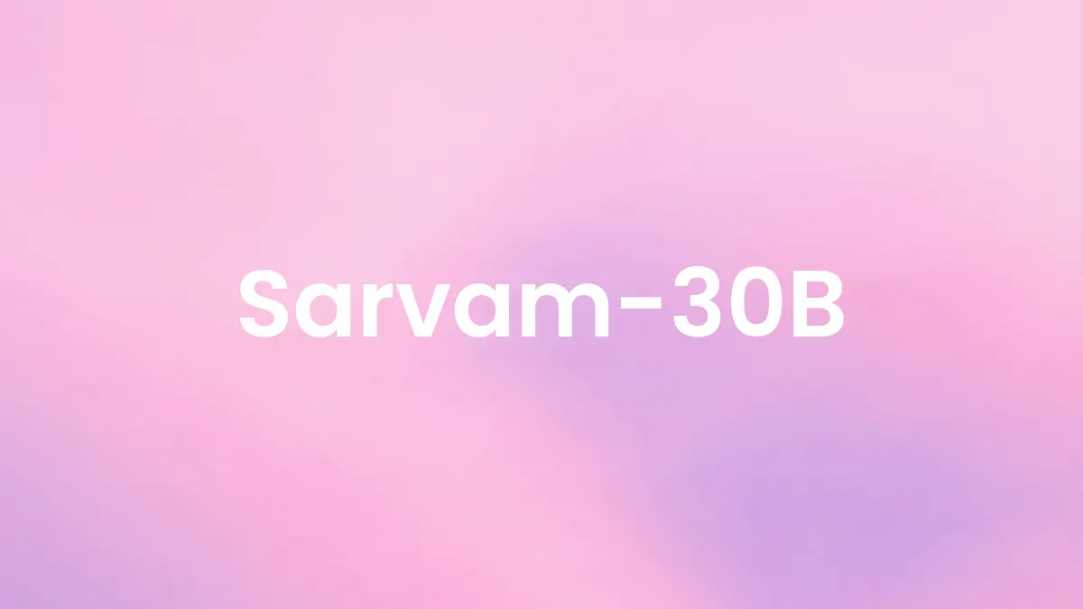 sarvam30b