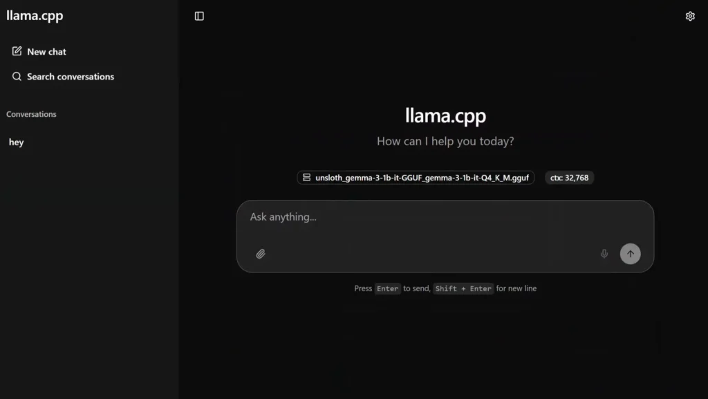 llama cpp webui