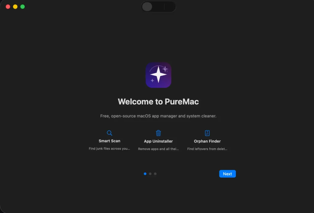 PureMac macOS app