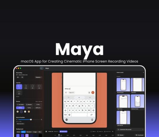 Maya Open Source macOS App for Creating Cinematic iPhone Screen Recording Videos