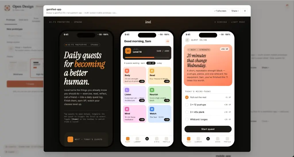 App UI Design Open Design