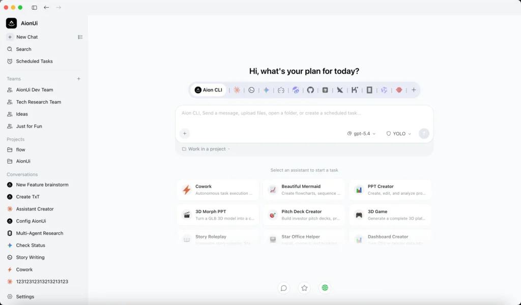 AionUi AI Cowork Platform for Claude Code, Codex & Gemini