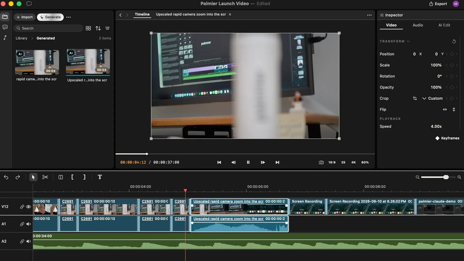 Palmier Pro AI Video Editor