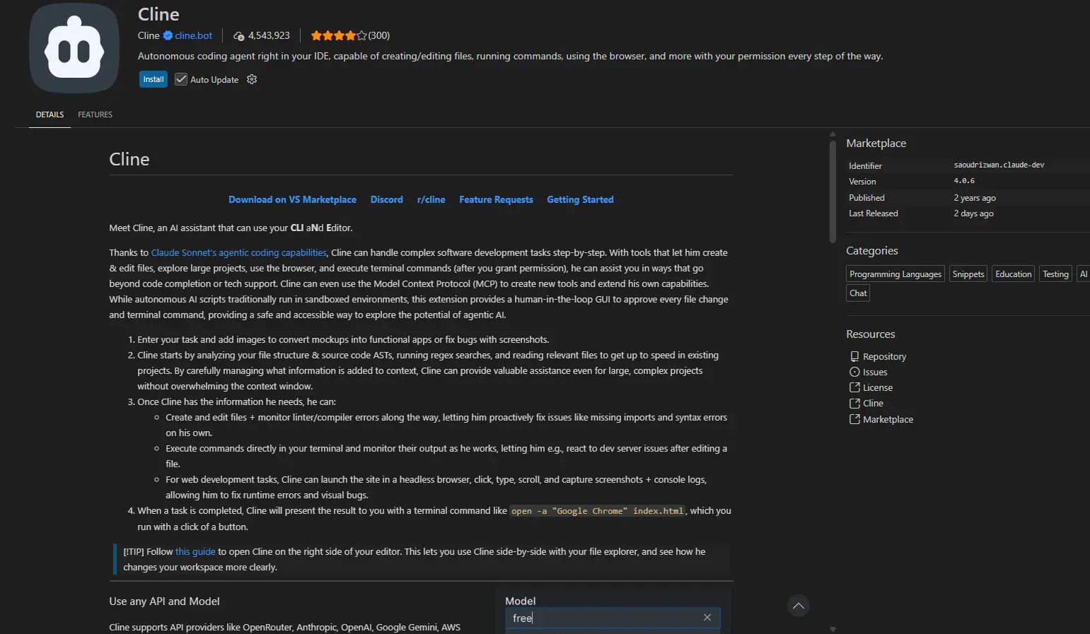 cline vscode extention
