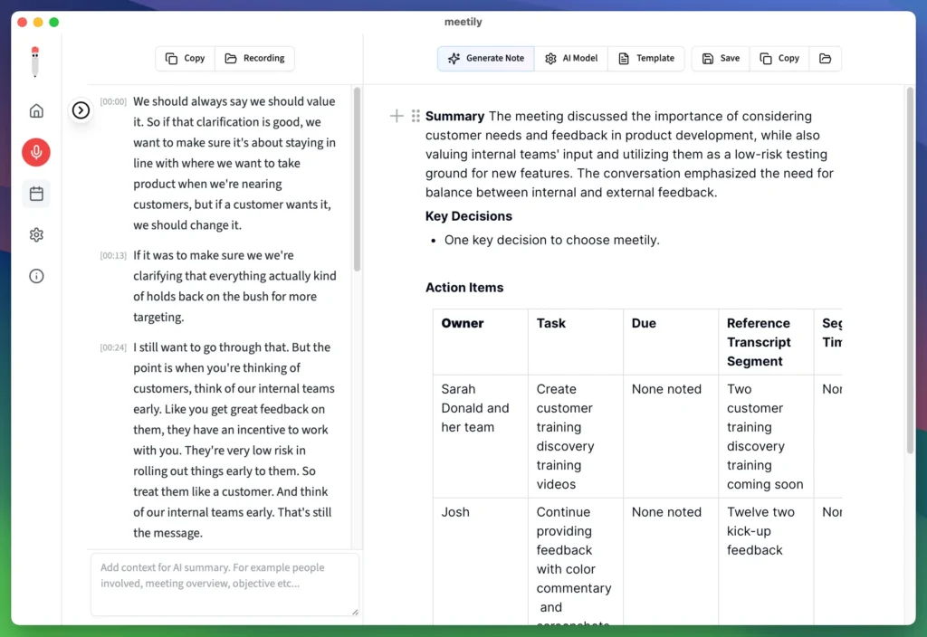 Meetily AI Assistant