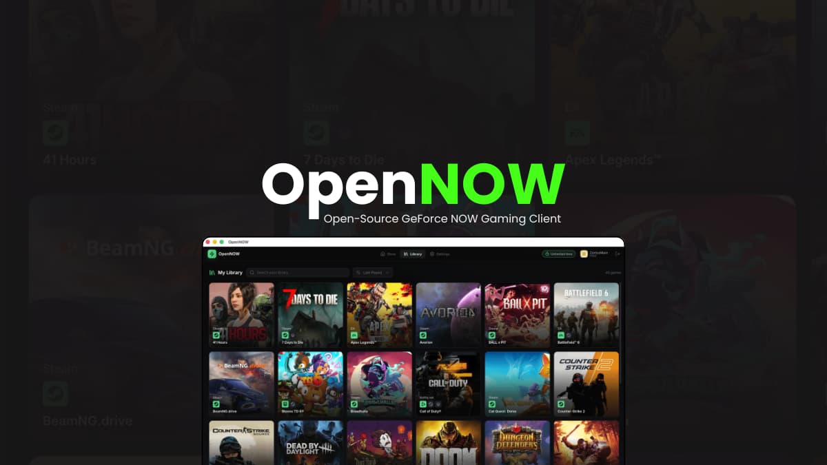 OpenNOW Open-Source GeForce NOW Gaming Client for Windows Mac and Linux