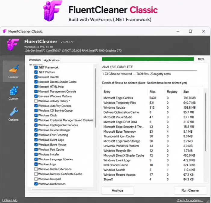FluentCleaner Classic