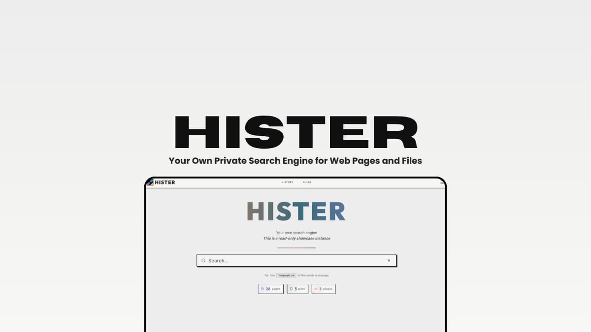 Hister: Your Own Private Search Engine for Web Pages and Files