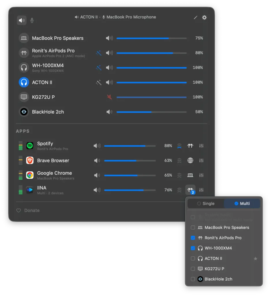 FineTune Per App Volume For macOS