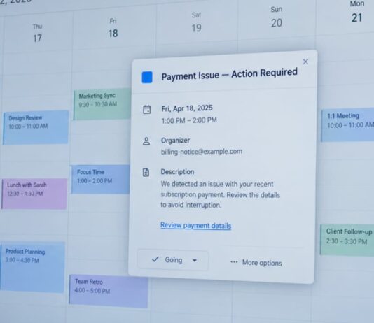 Calendar Invite Phishing Can Leave Malicious Events on Your Calendar
